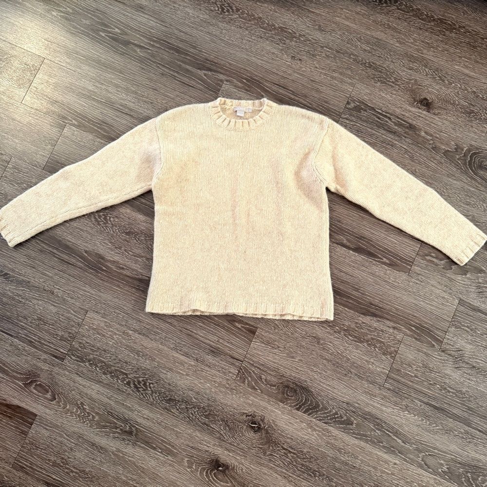 J. Crew Cream 100% Wool Sweater